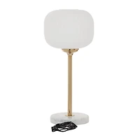 CosmoLiving by Cosmopolitan 23" White Metal Modern Table Lamp