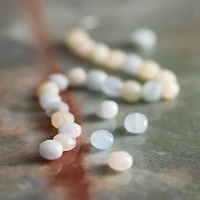 Pastel Quartz Faceted Coin Beads by Bead Landing