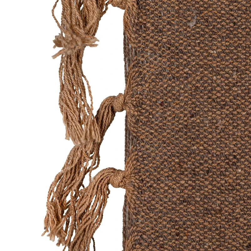 Hello Honey® Beige & Brown Savannah Stripe Cotton Blend Throw with Fringe