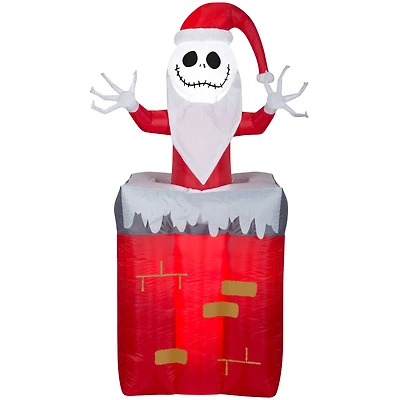5.5ft. Animated Airblown® Inflatable Christmas Jack Skellington in Chimney