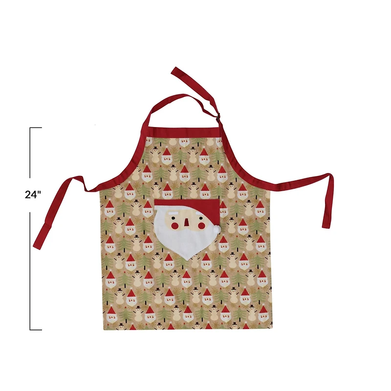 Hello Honey® 24" Santa Kids Apron with Chef's Hat & Oven Mitt