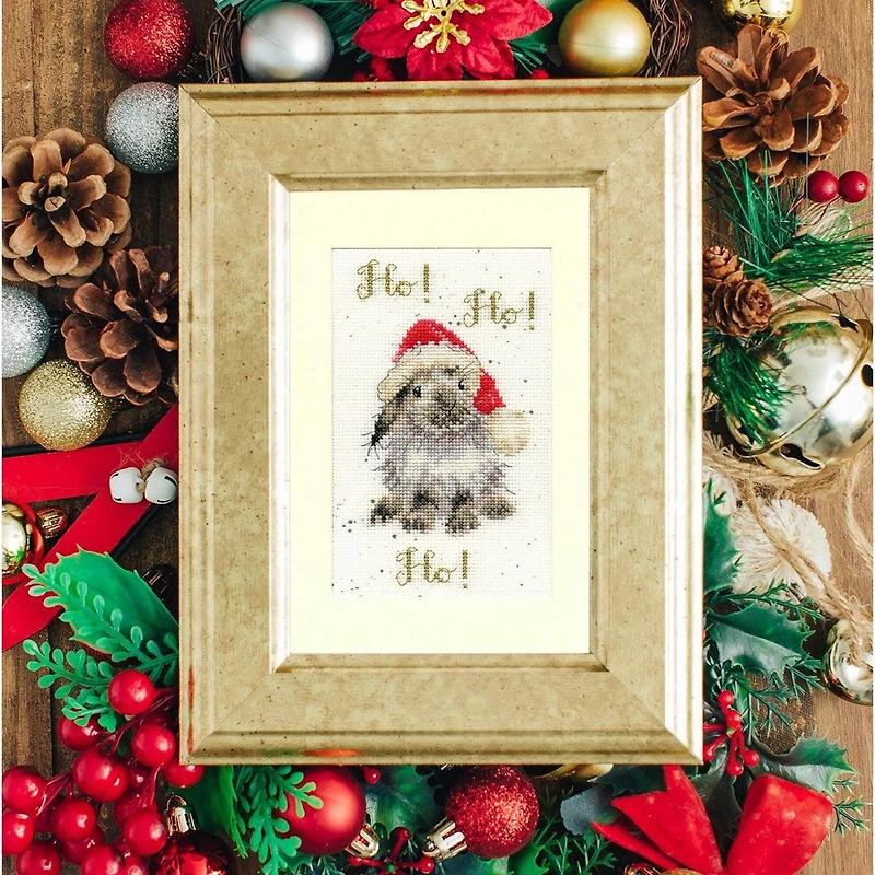 Bothy Threads Ho! Ho! Ho! Christmas Card Counted Cross Stitch Kit