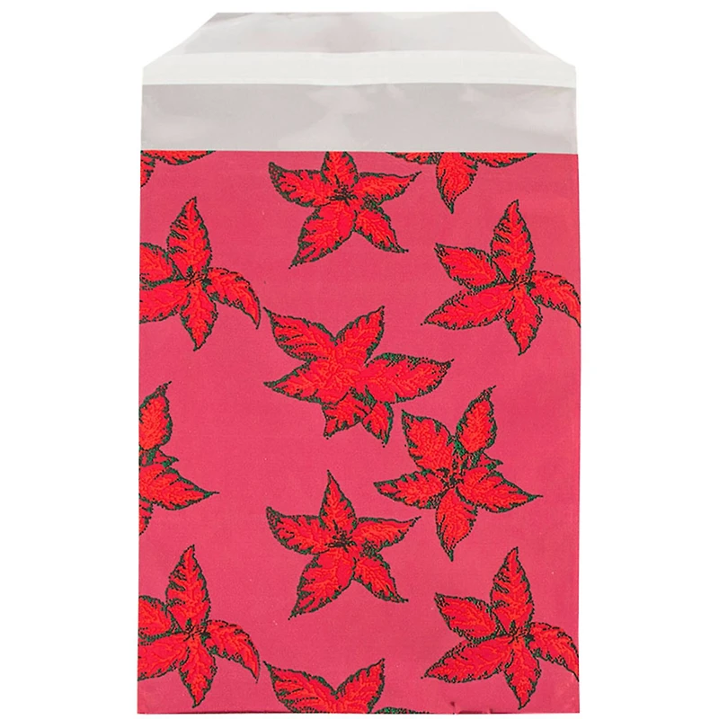 JAM Paper 9" x 12" Red Holly Foil Open End Envelopes with Self Adhesive Closure