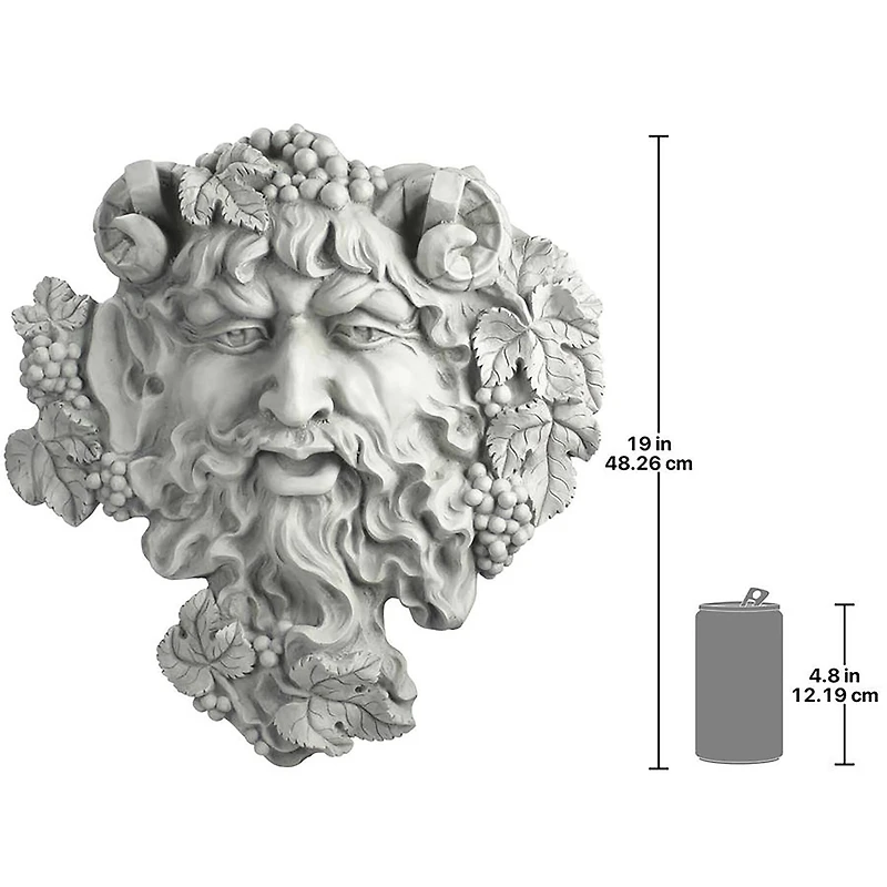 Design Toscano Bacchus Wine God Green Man Wall Sculpture