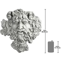 Design Toscano Bacchus Wine God Green Man Wall Sculpture