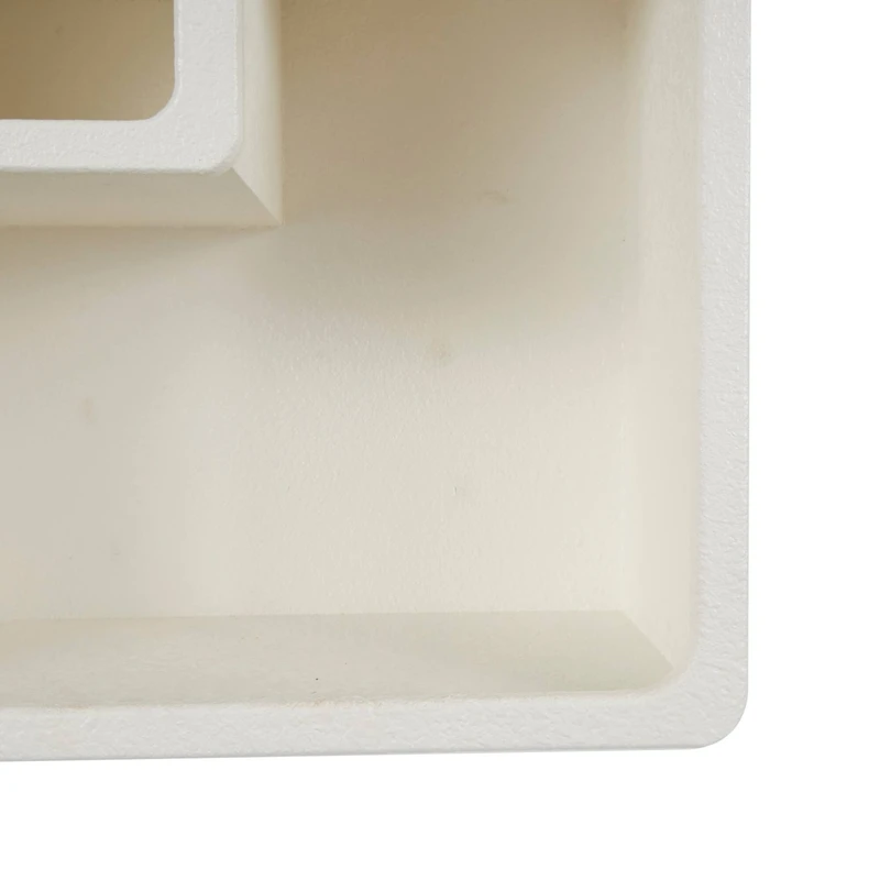 24" Cream Rectangle Wall Shelf