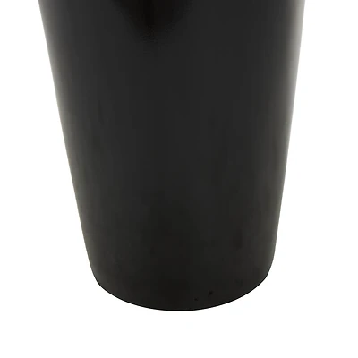 50" Black Fiberglass Minimalistic Floor Decorative Vase
