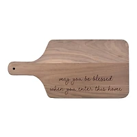 8" x 17" May You Be Blessed Walnut Paddle Cutting Board