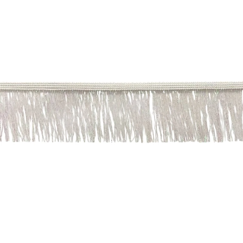 1.87" White Shimmery Fringe Trim by Celebrate It®