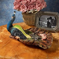 Design Toscano® 12" The Pleasing Peacock Sculptural Dish