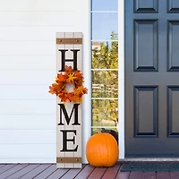 Glitzhome® 42" Wooden Home Porch Sign with Changeable Wreaths