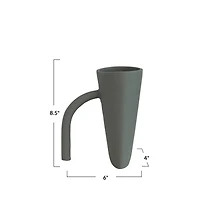 Hello Honey® Bloomingville 8.5" Gray Modern Textured Metal Vase