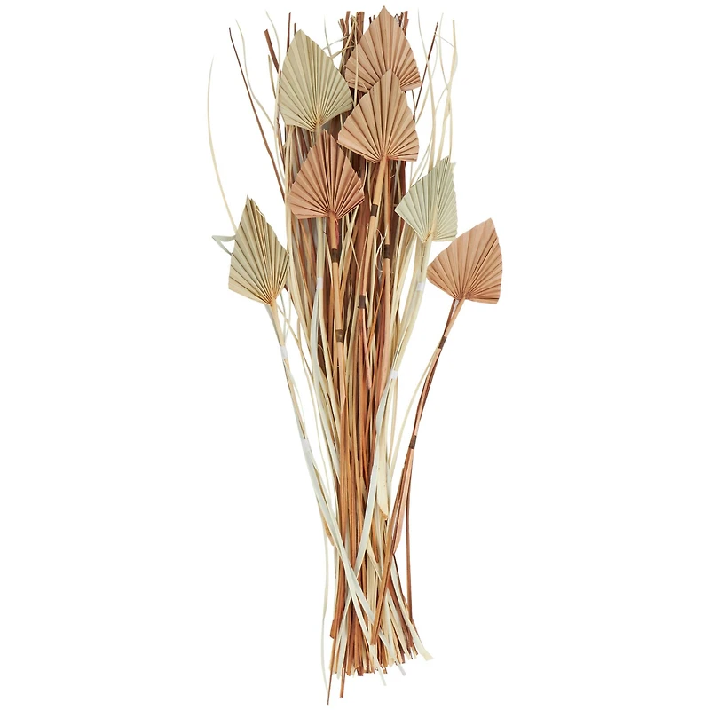 Brown Dried Fan Palm Leaf & Grass Bundle