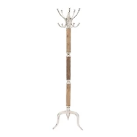 Silver Mango Wood Traditional Coat Rack, 72" x  19" x  19"