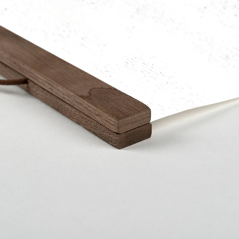 Stay Awhile Abstract Teak Hanging Canvas