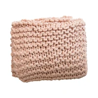 Hello Honey® Pink Crocheted Fabric Throw