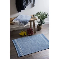DII® Variegated Blue Recycled Yarn Rug, 2ft. x 3ft.