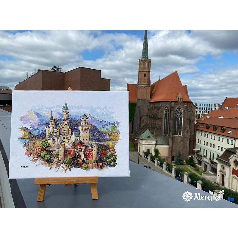 Merejka Neuschwanstein Castle Counted Cross Stitch Kit