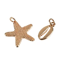 Charmalong™ Gold Shell Charms by Bead Landing™