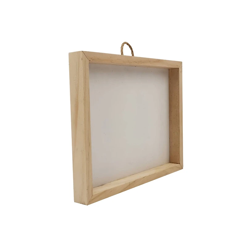 8" x 10" White Plaque with Unfinished Frame by Make Market®