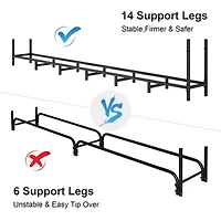 NEX™ Outdoor Firewood Rack with Black Cover Combo Set