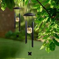 Glitzhome® 32" Solar Powered Windchime with Crackle Bulbs, 2ct.