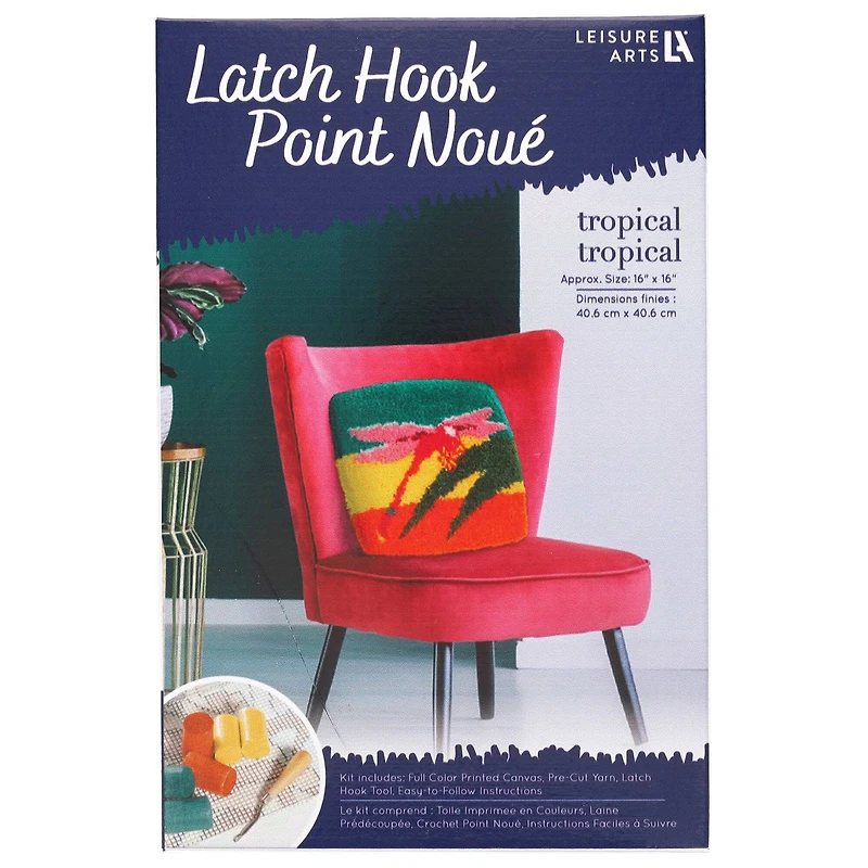 Leisure Arts® Tropical Latch Hook Kit