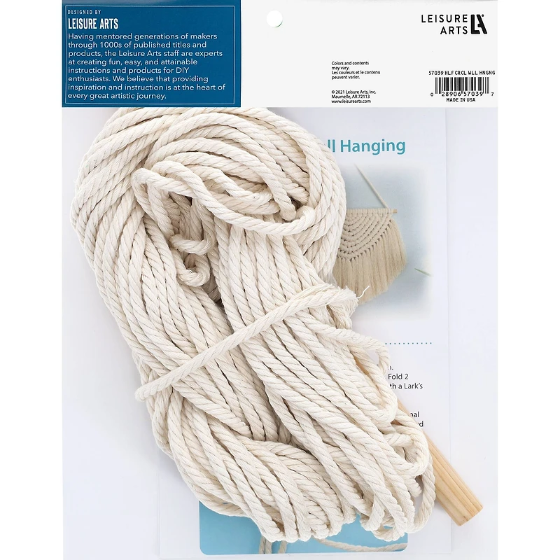 Leisure Arts® Half Circle Hanging Macramé Kit
