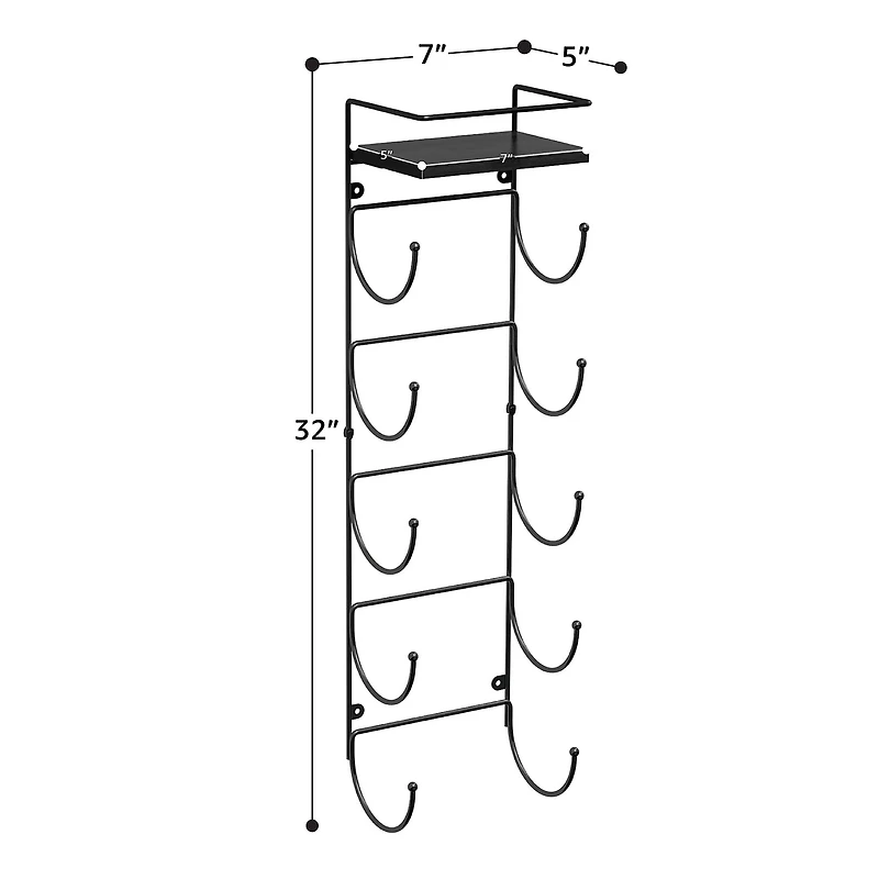 Sorbus Wall Mounted Towel Rack with Shelf