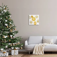 Stupell Industries Glimmering Hanging Christmas Baubles Canvas Wall Art