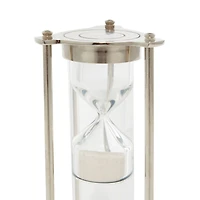 8" Silver Aluminum Contemporary Timer