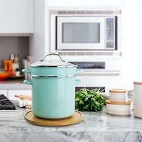 Martha Stewart 8qt. Aqua Dual Stock Pot & Steamer Set