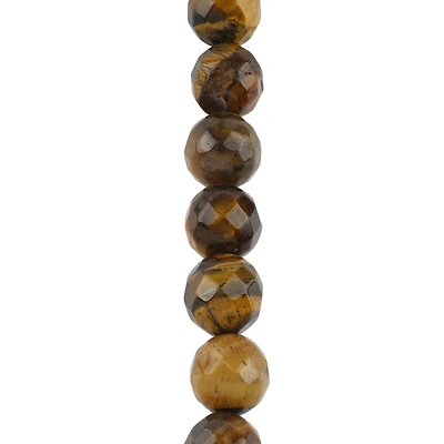 Yellow Tiger's Eye Faceted Round Beads, 10mm by Bead Landing™