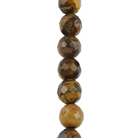Yellow Tiger's Eye Faceted Round Beads, 10mm by Bead Landing™