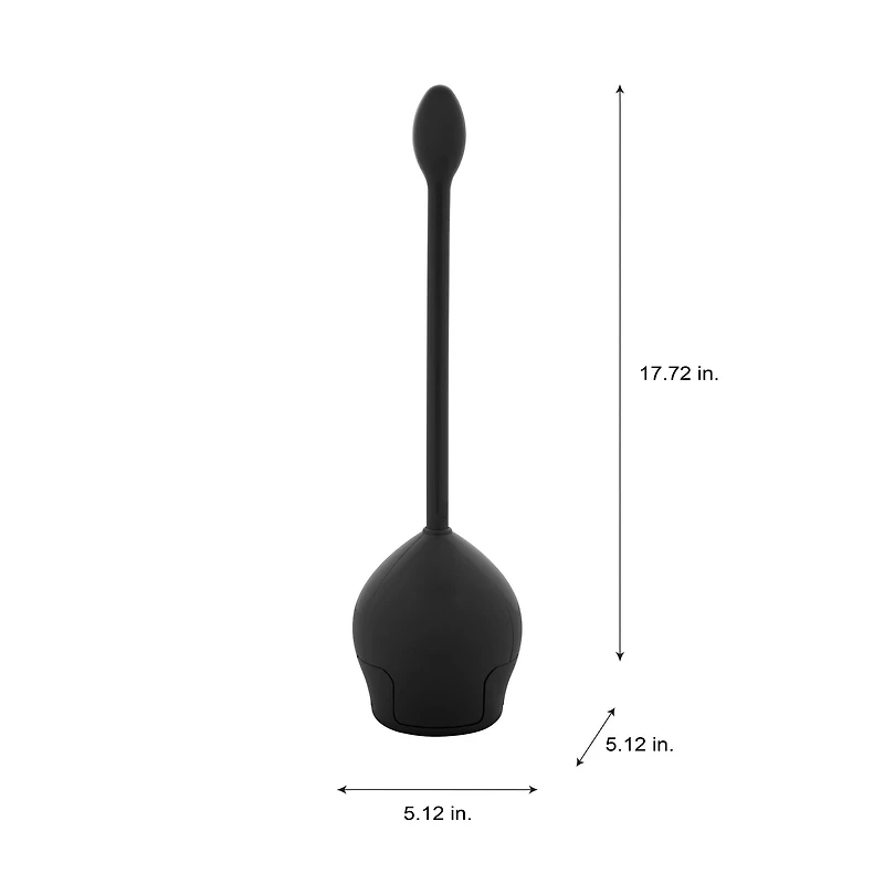 Bath Bliss Black Firm Grip Tulip Toilet Bowl Brush