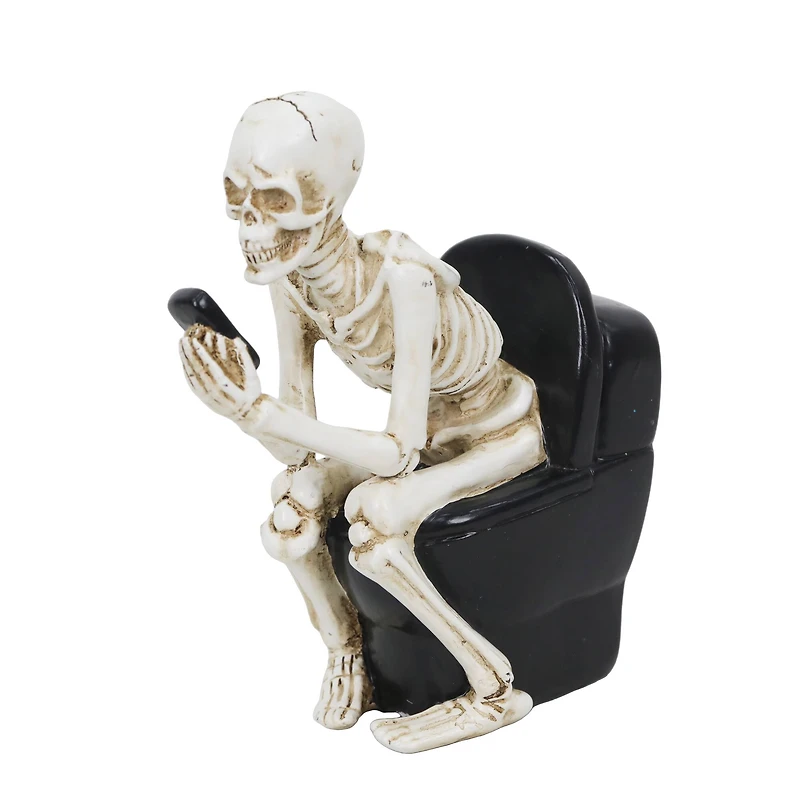 6.5" Skeleton with Toilet Tabletop Décor by Ashland®
