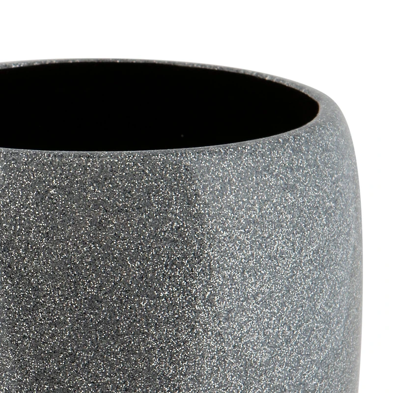 Elle Décor Eclat Gray Glitter Waste Bin