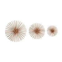 CosmoLiving by Cosmopolitan Starburst Metal Wall Accent Set, 3ct.