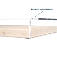 Wexel Art 2" Depth Clear UV Grade Acrylic Shadowbox with Beige Linen Stretched Canvas