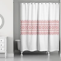 Knit Snowflakes Shower Curtain
