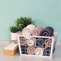 12.5" White Wire Multifunctional Basket