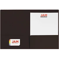 JAM Paper Chocolate Brown 2-Pocket Folders