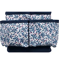 SINGER® Navy Floral Print Sewing Spinning Tabletop Organizer