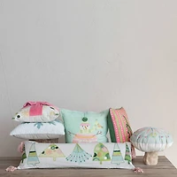 Hello Honey® 18" Snowman & Pom Pom Accent Pillow