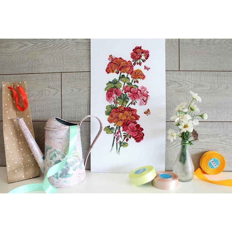 MP Studia Geranium Cross Stitch Kit