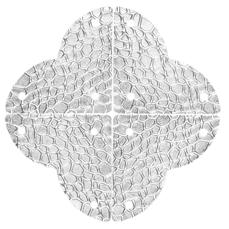 Dritz Home Nickel Textured Quatrefoil Corners