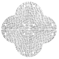 Dritz Home Nickel Textured Quatrefoil Corners