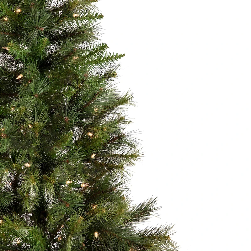 6.5ft. Pre-Lit Medium Canyon Pine Artificial Christmas Wall Tree, Clear Lights