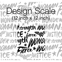 RoomMates Wonder Woman Script Peel & Stick Wallpaper