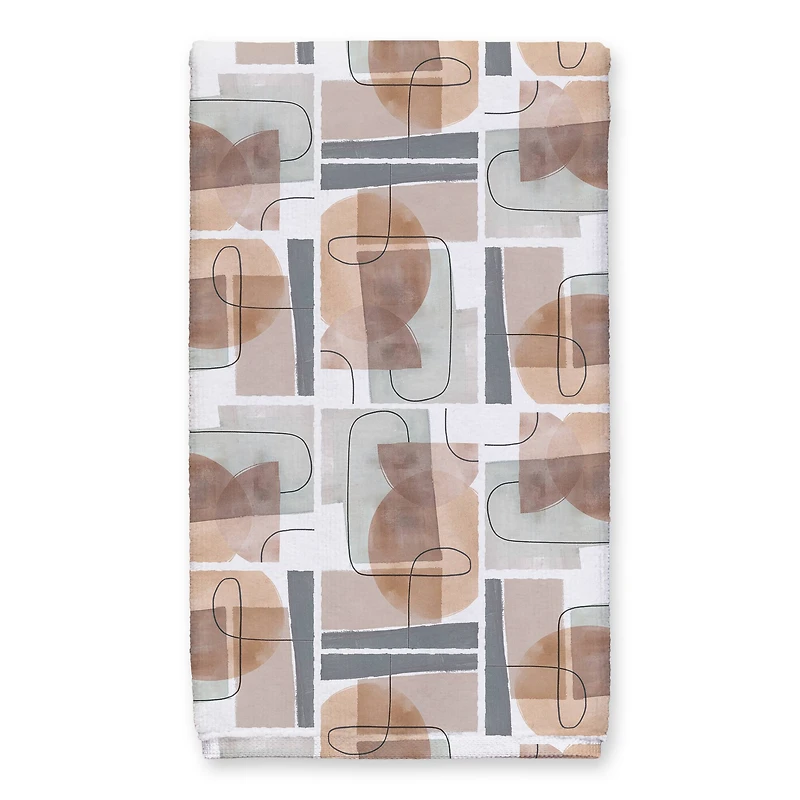 Mid Mod Layered Abstract 16" x 25" Towel Set